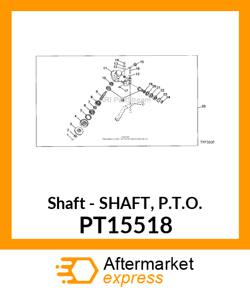 Shaft - SHAFT, P.T.O. PT15518