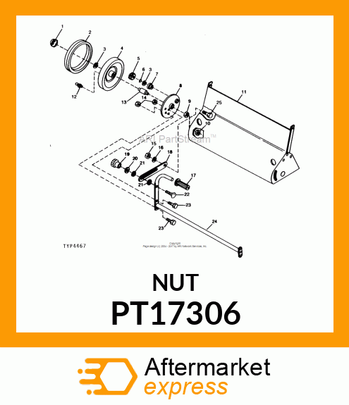 Nut - NUT, 5/16-18 PT17306