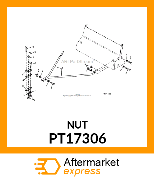 Nut - NUT, 5/16-18 PT17306