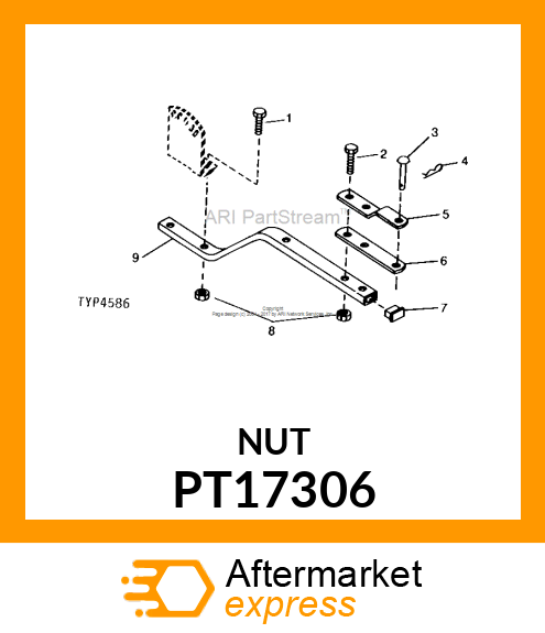 Nut - NUT, 5/16-18 PT17306