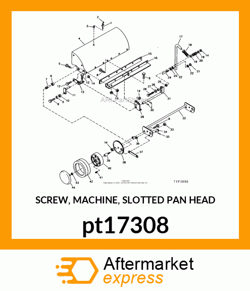 SCREW, MACHINE, SLOTTED PAN HEAD pt17308