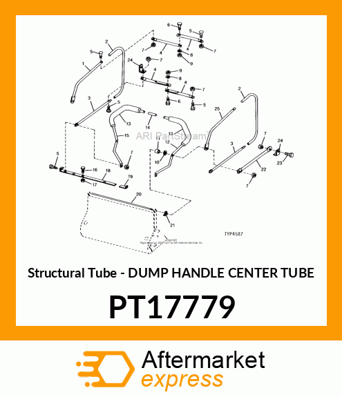 Structural Tube - DUMP HANDLE CENTER TUBE PT17779