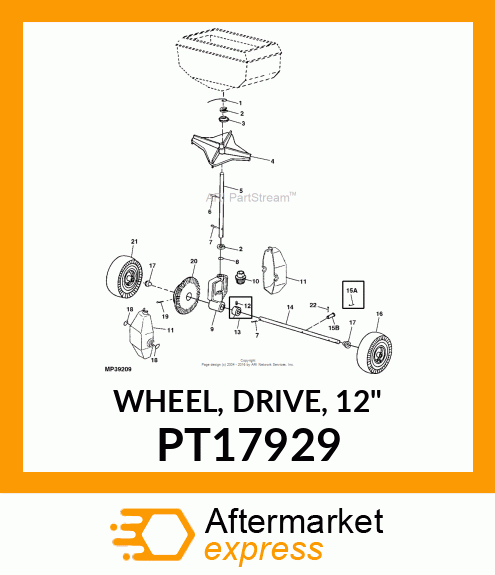 WHEEL, DRIVE, 12" PT17929