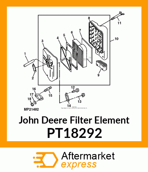 ELEMENT, AIR FILTER PT18292