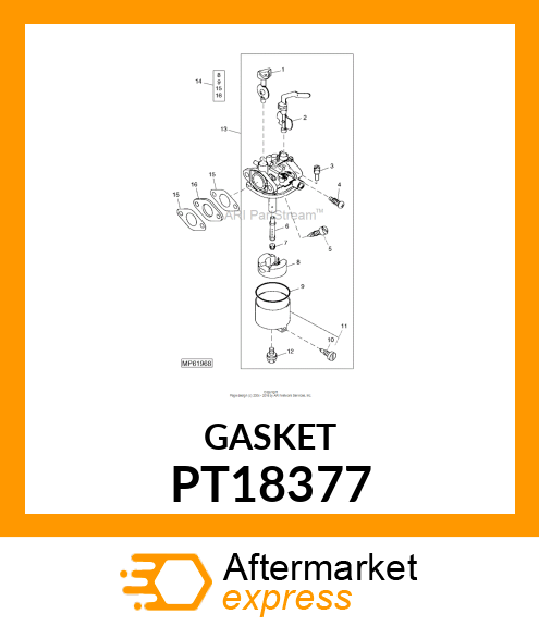 GASKET, CARBURETOR PT18377