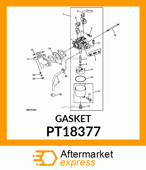 GASKET, CARBURETOR PT18377