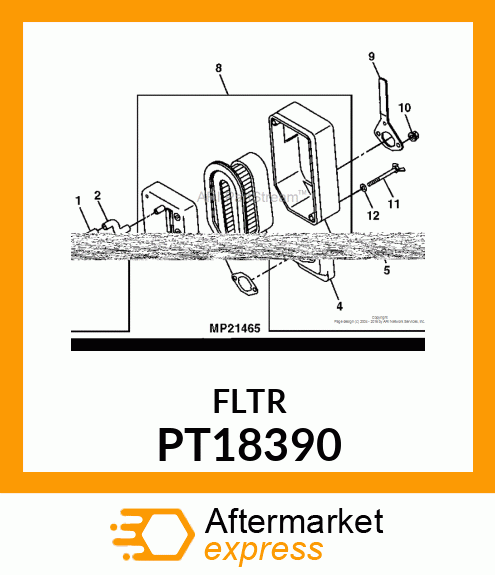 ELEMENT, AIR FILTER PT18390