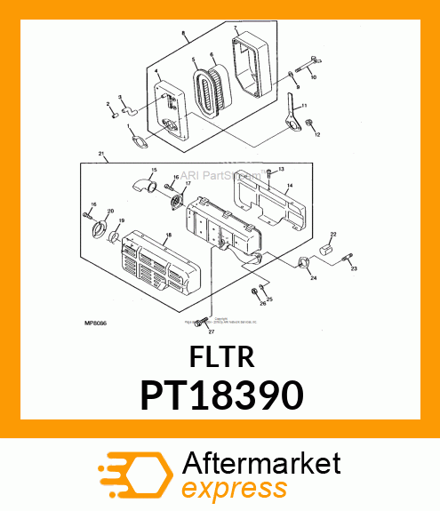 ELEMENT, AIR FILTER PT18390