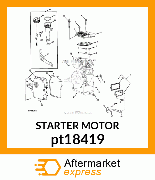 STARTER MOTOR pt18419