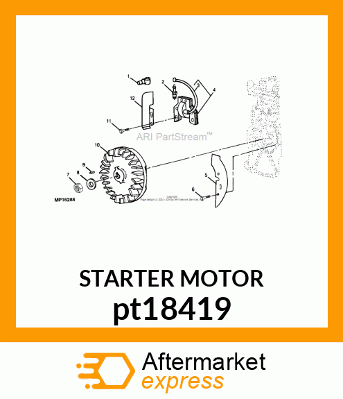 STARTER MOTOR pt18419