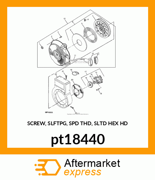 SCREW, SLFTPG, SPD THD, SLTD HEX HD pt18440