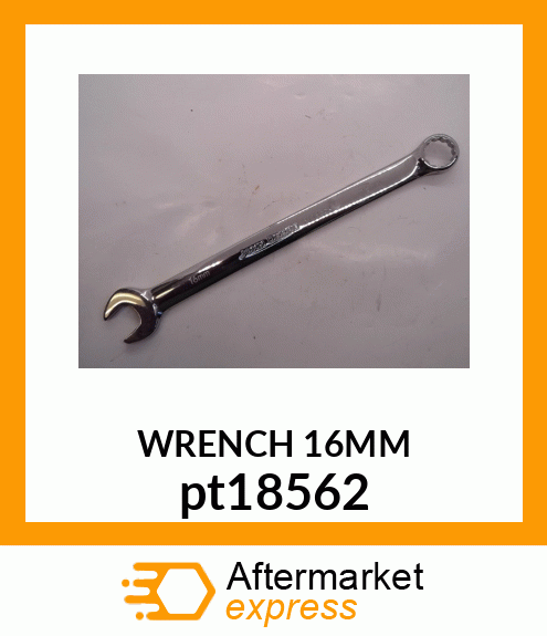 COMB. WRENCH, FULL POLISH, 16MM pt18562