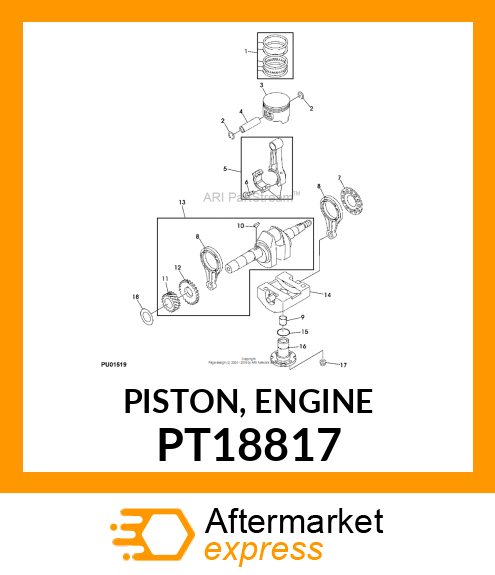 PISTON, ENGINE PT18817