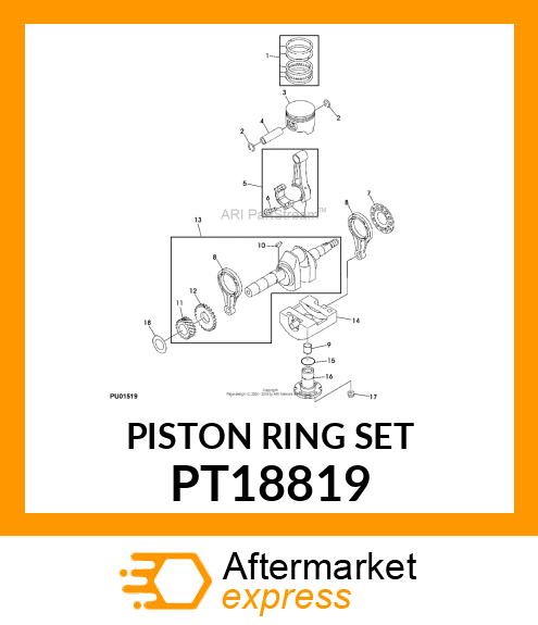 PISTON RING SET PT18819