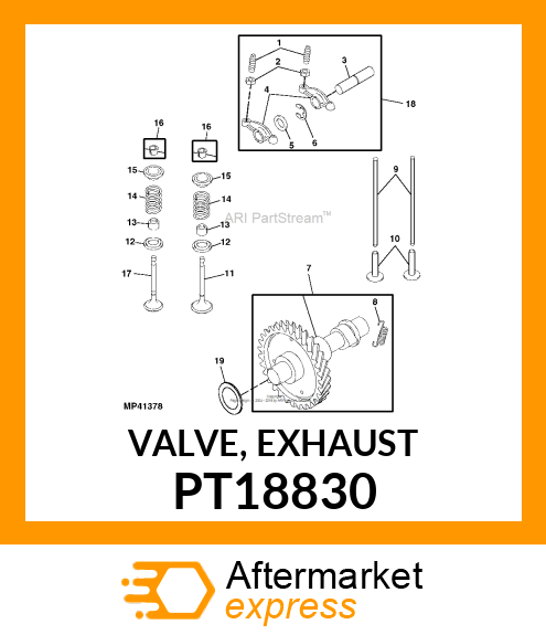 VALVE, EXHAUST PT18830