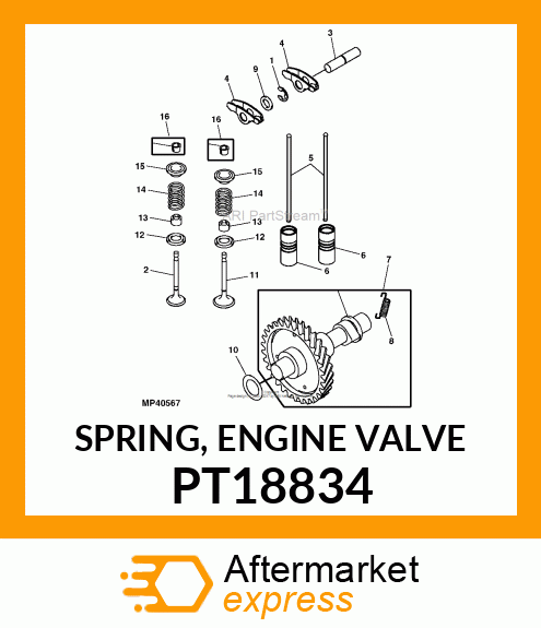 SPRING, ENGINE VALVE PT18834