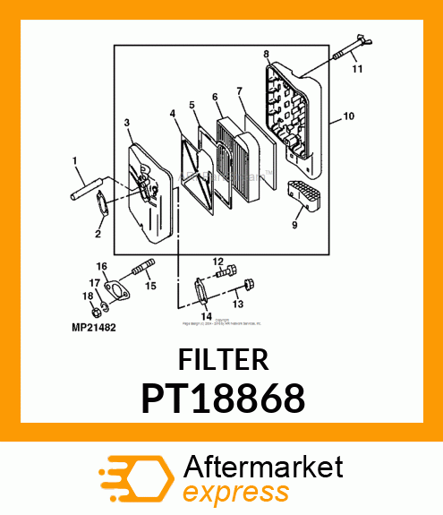 ELEMENT, AIR FILTER PT18868