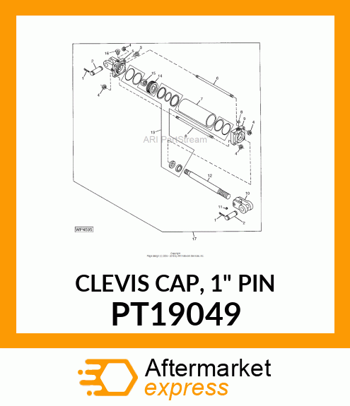 CLEVIS CAP, 1" PIN PT19049