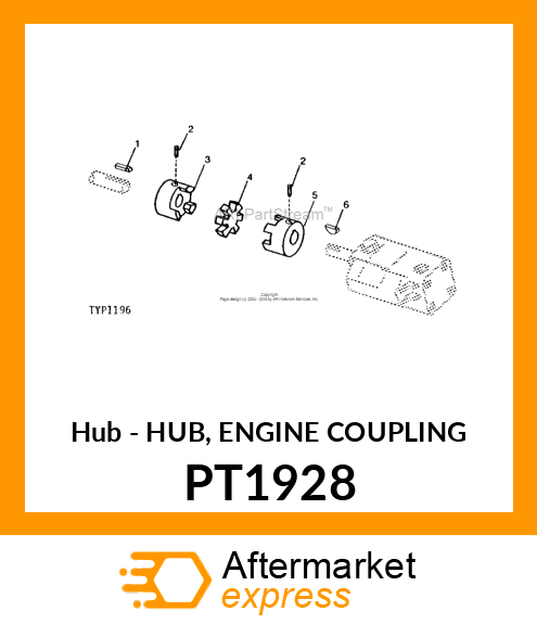 Hub - HUB, ENGINE COUPLING PT1928