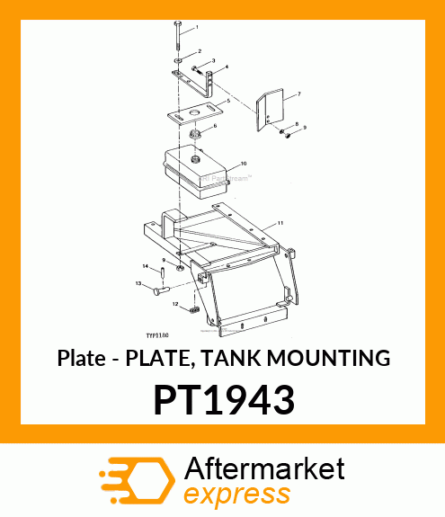 Plate - PLATE, TANK MOUNTING PT1943