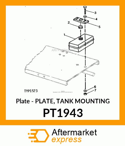 Plate - PLATE, TANK MOUNTING PT1943