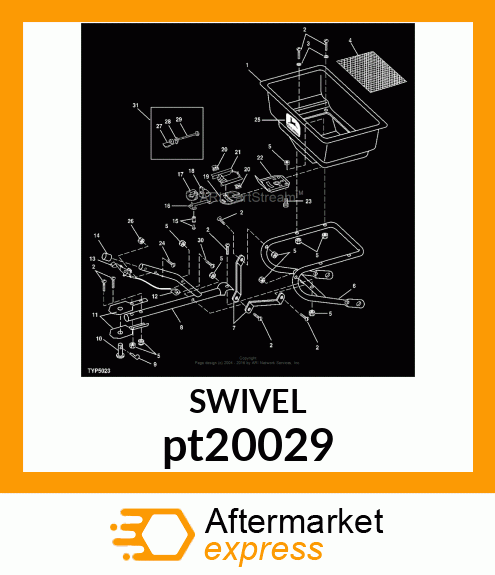 CONTROL WIRE SWIVEL,INC.RD.HD.SCREW pt20029