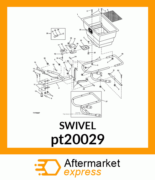 CONTROL WIRE SWIVEL,INC.RD.HD.SCREW pt20029