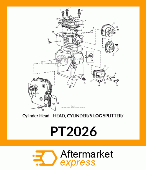 Cylinder Head - HEAD, CYLINDER/5 LOG SPLITTER/ PT2026