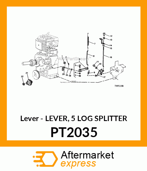 Lever - LEVER, 5 LOG SPLITTER PT2035