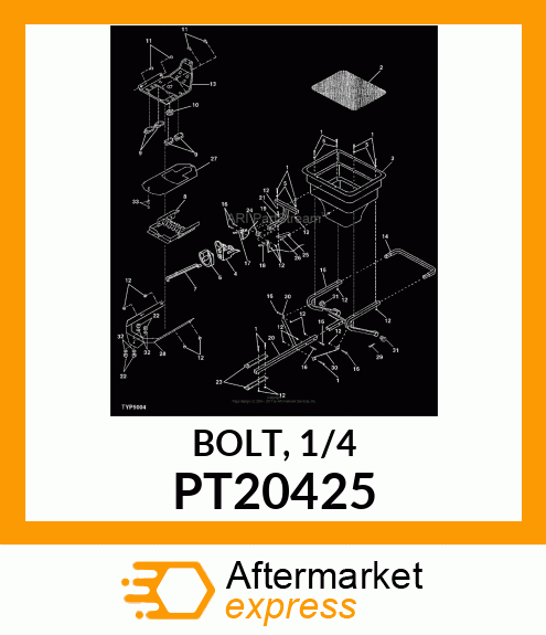 BOLT, 1/4 PT20425