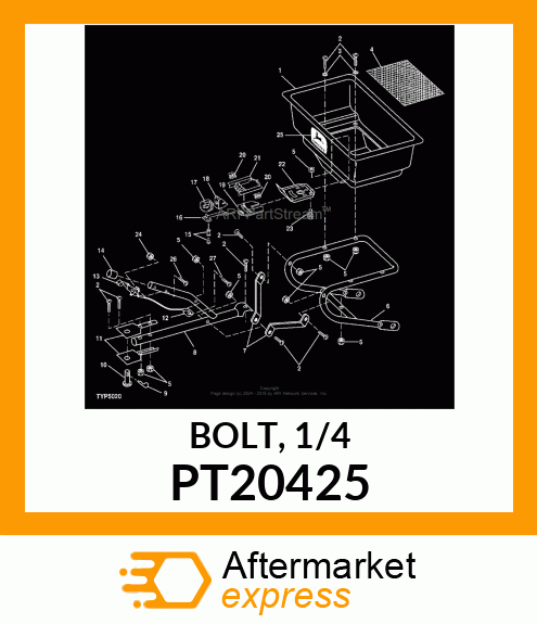 BOLT, 1/4 PT20425