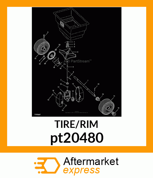 ASSEMBLY, WHEEL AND TURF TIRE pt20480