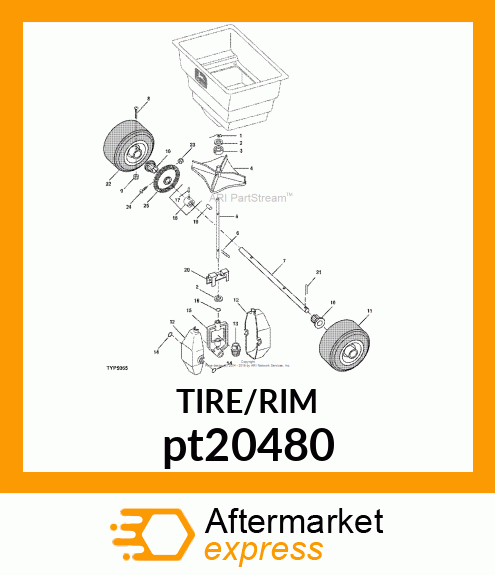 ASSEMBLY, WHEEL AND TURF TIRE pt20480