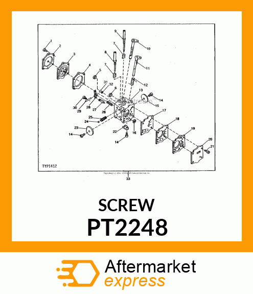 Screw - SCREW, MOUNTING COVER, PT2248