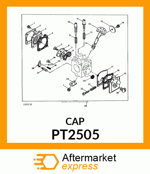 Cover - COVER, CARBURETOR DIAPHRAGM PT2505