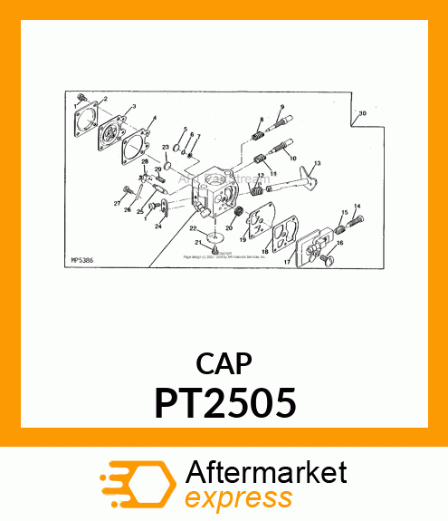 Cover - COVER, CARBURETOR DIAPHRAGM PT2505