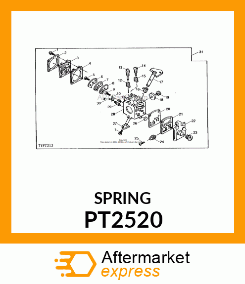 Spring - SPRING, THROTTLE RETURN PT2520