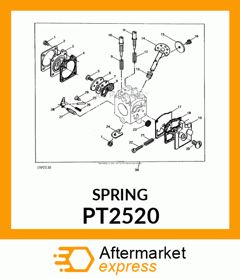 Spring - SPRING, THROTTLE RETURN PT2520