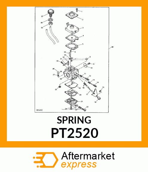 Spring - SPRING, THROTTLE RETURN PT2520