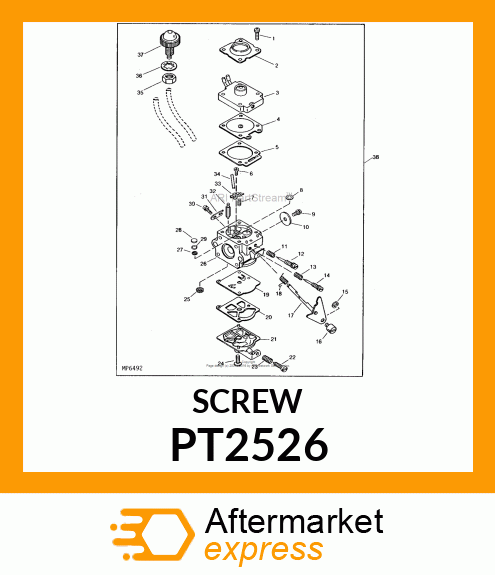 Screw - SCREW, PUMP COVER PT2526