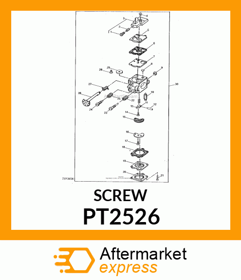 Screw - SCREW, PUMP COVER PT2526