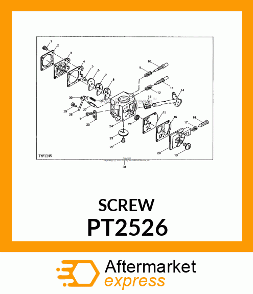 Screw - SCREW, PUMP COVER PT2526