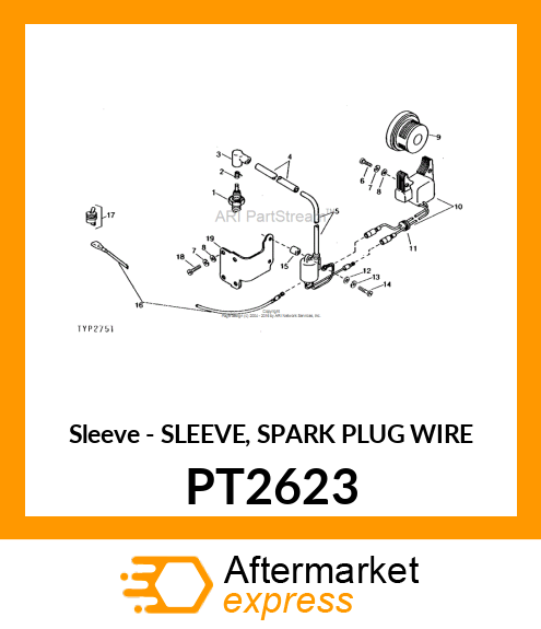 Sleeve - SLEEVE, SPARK PLUG WIRE PT2623