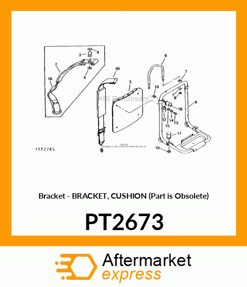 Bracket - BRACKET, CUSHION (Part is Obsolete) PT2673