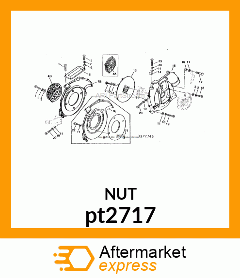 NUT, METRIC, HEX CROWN pt2717