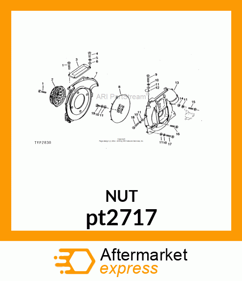 NUT, METRIC, HEX CROWN pt2717