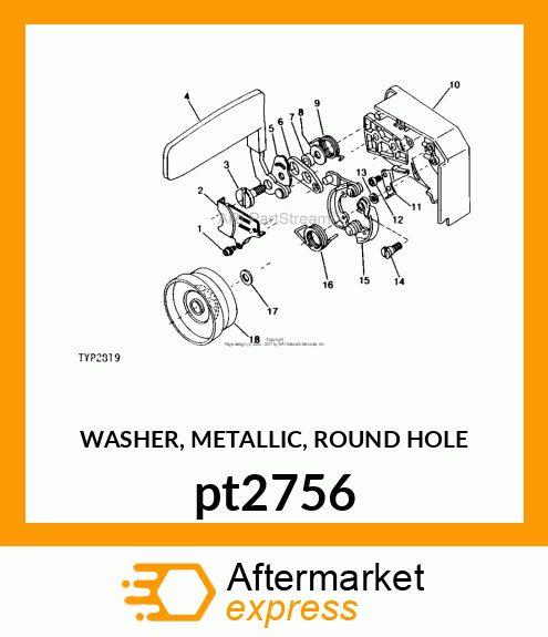 WASHER, METALLIC, ROUND HOLE pt2756