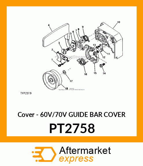 Cover - 60V/70V GUIDE BAR COVER PT2758