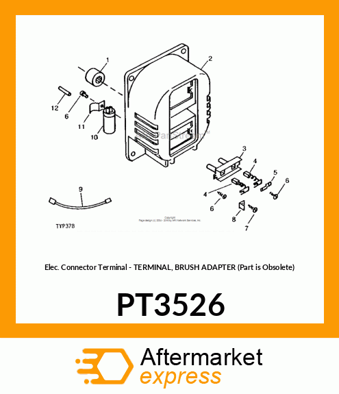 Elec. Connector Terminal - TERMINAL, BRUSH ADAPTER (Part is Obsolete) PT3526