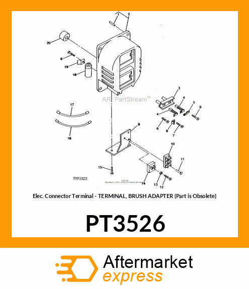 Elec. Connector Terminal - TERMINAL, BRUSH ADAPTER (Part is Obsolete) PT3526